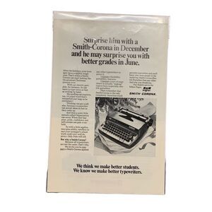 Vintage 1971 Smith Corona Surprise Him Ad Advertisement